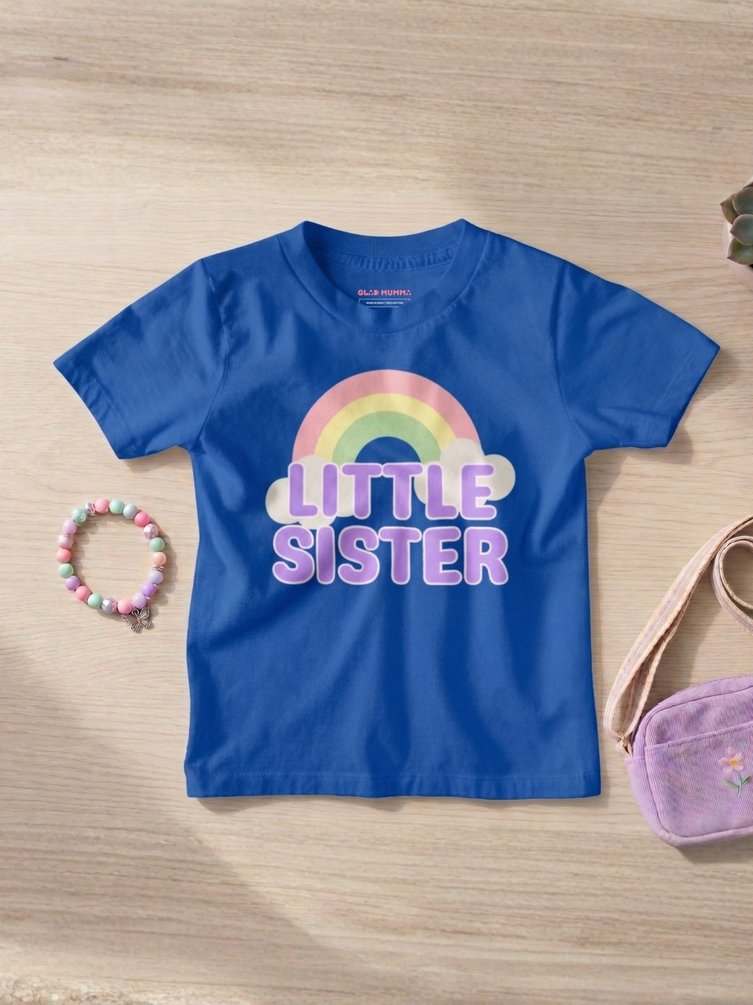 Little Sister Rainbow T-Shirt for Kids