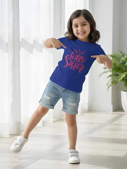 Little Sister Crown Kids Cotton T-Shirt