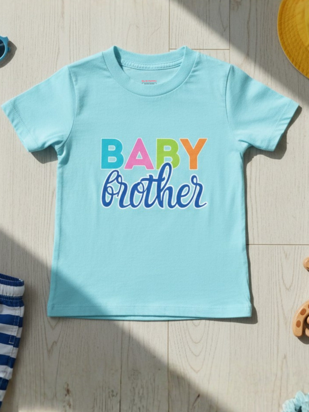 Baby Brother Typography Cotton T-Shirt for Kids
