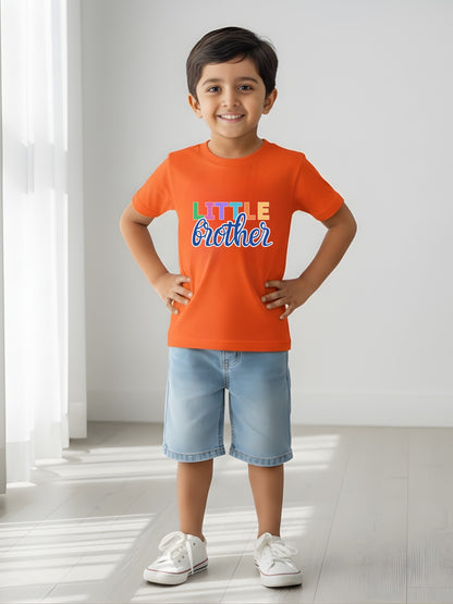 Little Brother Cotton T-Shirt for Kids Boys