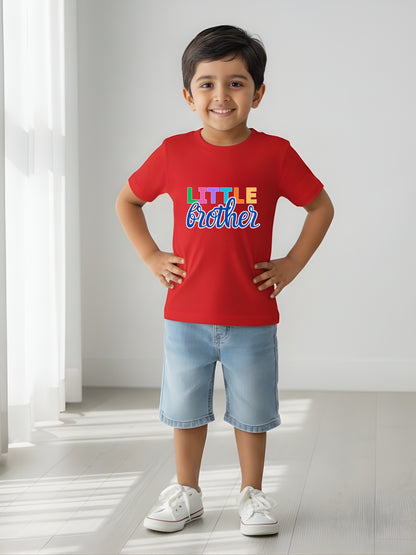 Little Brother Cotton T-Shirt for Kids Boys