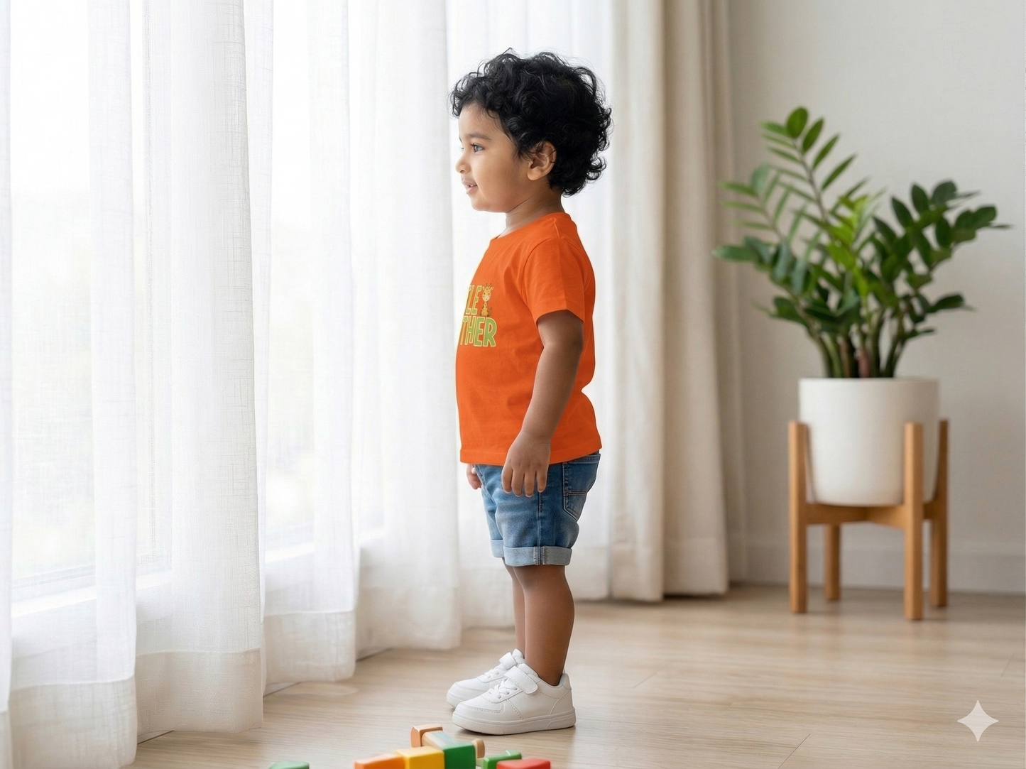 Little Brother Giraffe Kids Cotton T-shirt