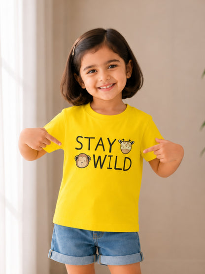 Stay Wild Kids Cotton T-Shirt