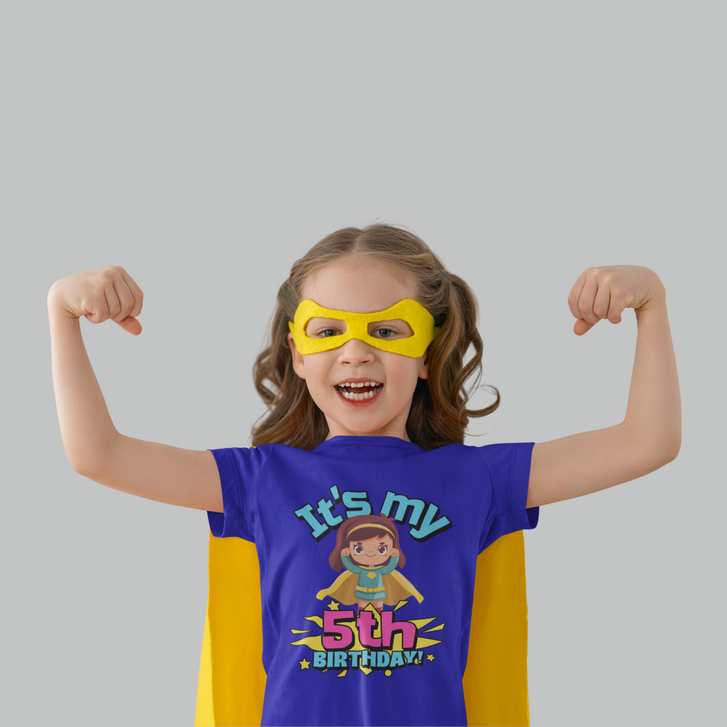It's My 5th Birthday Supergirl Kids Cotton T-Shirt