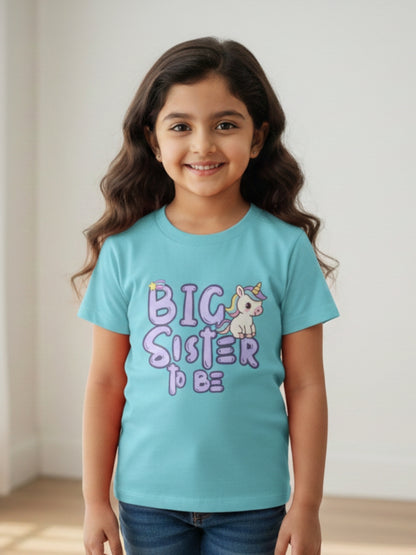 Big Sister To Be Unicorn Kids Cotton T-shirt 🦄