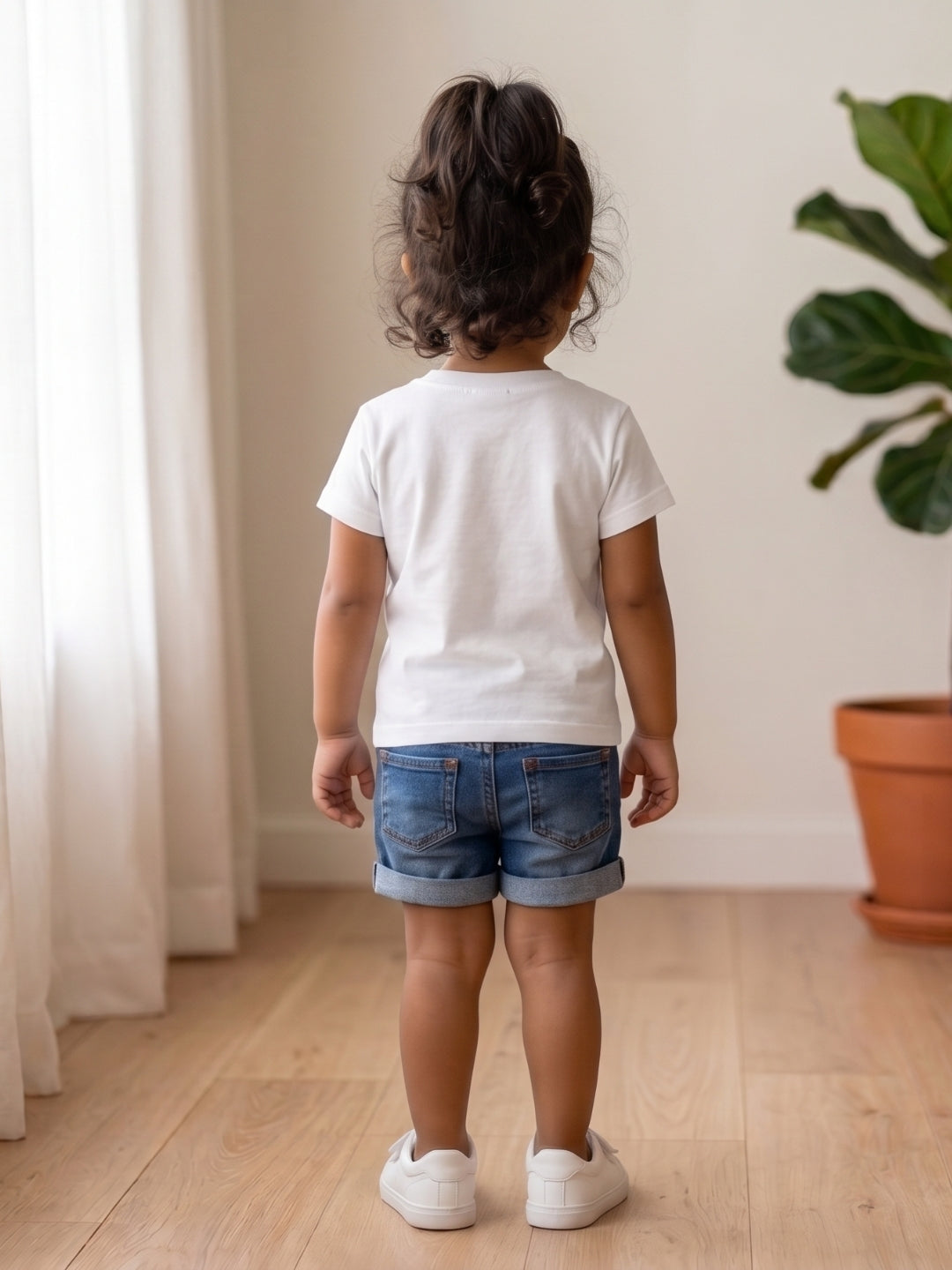 Little Sister Giraffe Print Kids T-shirt