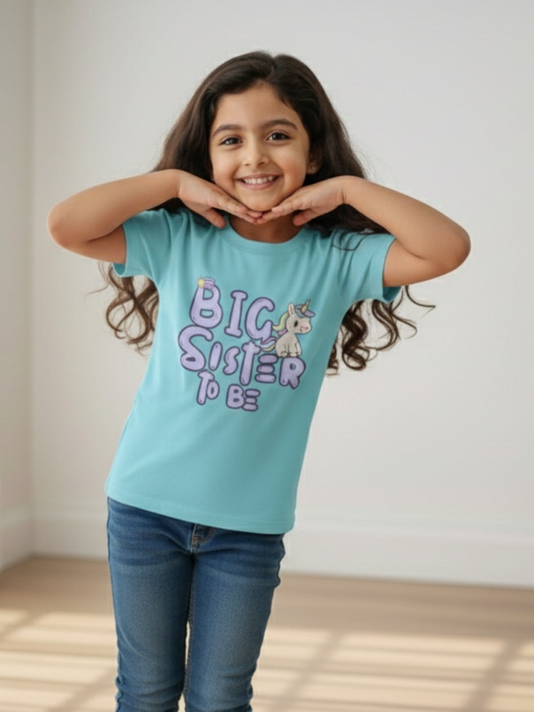 Big Sister To Be Unicorn Kids Cotton T-shirt 🦄