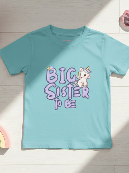 Big Sister To Be Unicorn Kids Cotton T-shirt 🦄