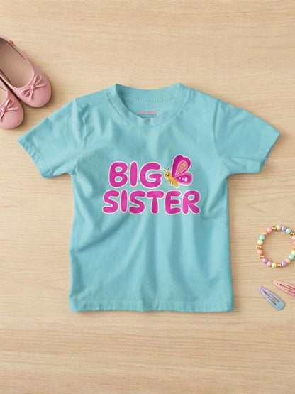 Big Sister Butterfly Kids Cotton T-shirt
