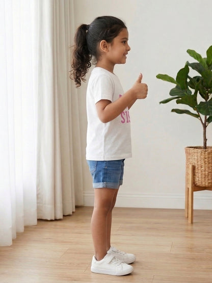 Big Sister Giraffe Print Kids T-shirt