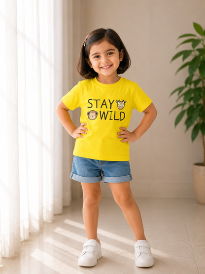 Stay Wild Kids Cotton T-Shirt