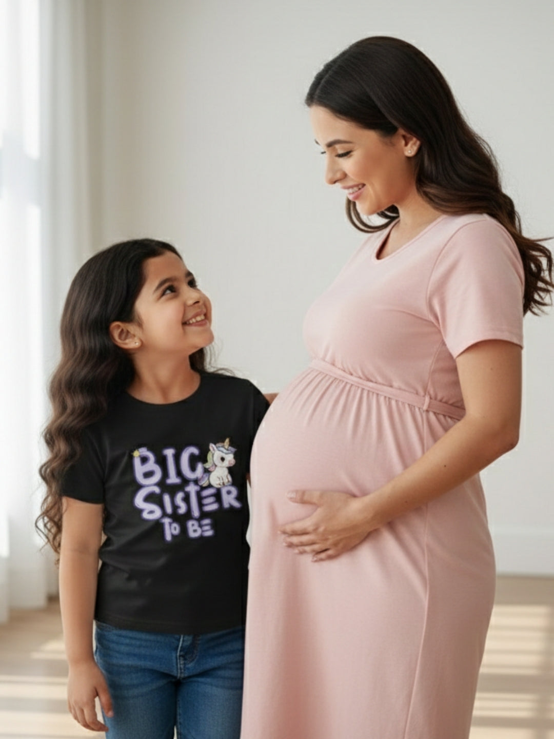Big Sister To Be Unicorn Kids Cotton T-shirt 🦄