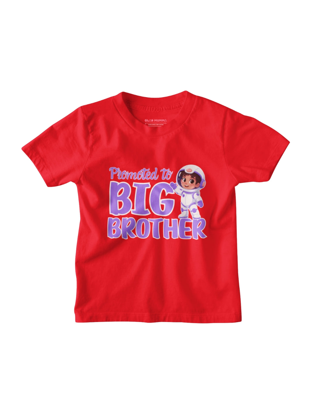 Promoted to Big Brother Astronaut Cotton T-Shirt for Kids