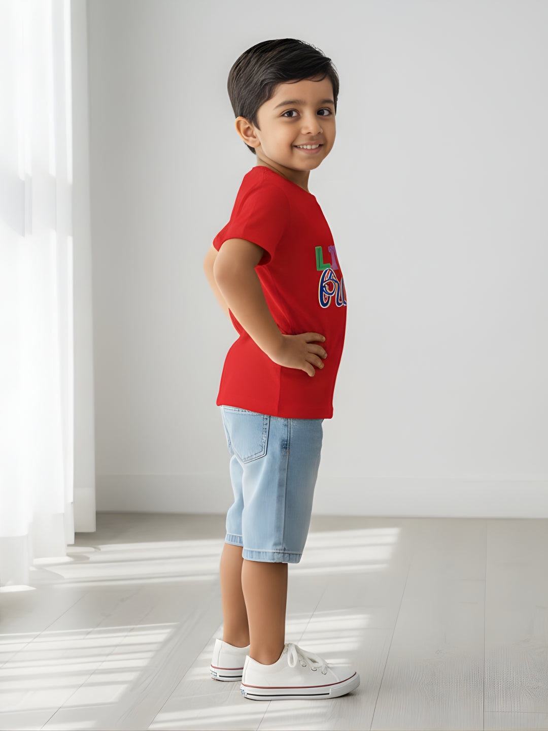 Little Brother Cotton T-Shirt for Kids Boys