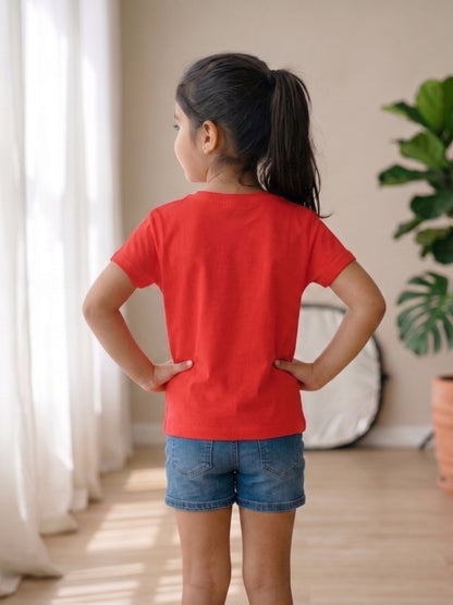 Big Sister Rainbow Printed Cotton T-Shirt for Kids