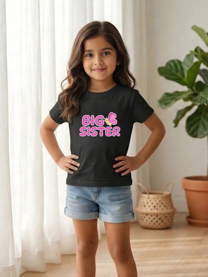 Big Sister Butterfly Kids Cotton T-shirt
