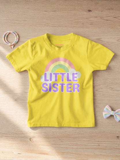 Little Sister Rainbow T-Shirt for Kids