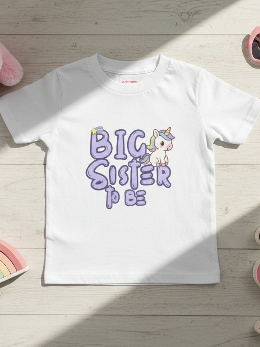 Big Sister To Be Unicorn Kids Cotton T-shirt 🦄