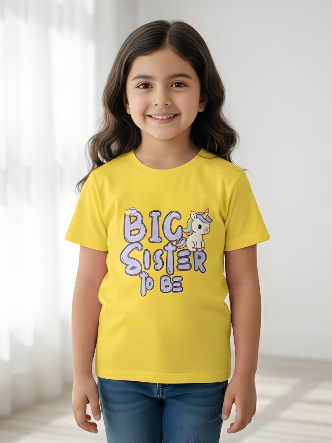 Big Sister To Be Unicorn Kids Cotton T-shirt 🦄