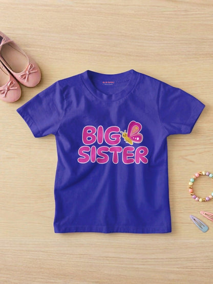 Big Sister Butterfly Kids Cotton T-shirt