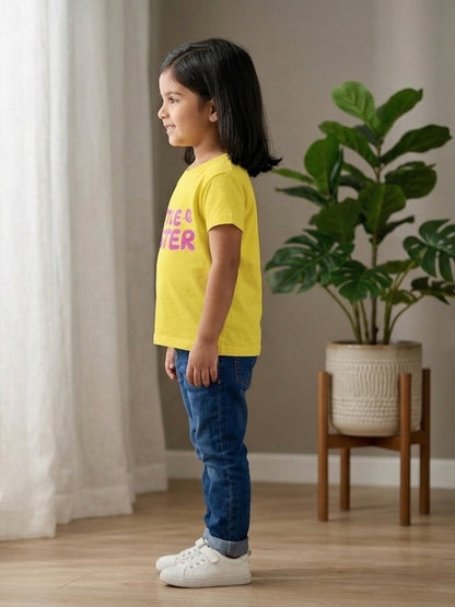 Little Sister Butterfly Kids Cotton T-shirt