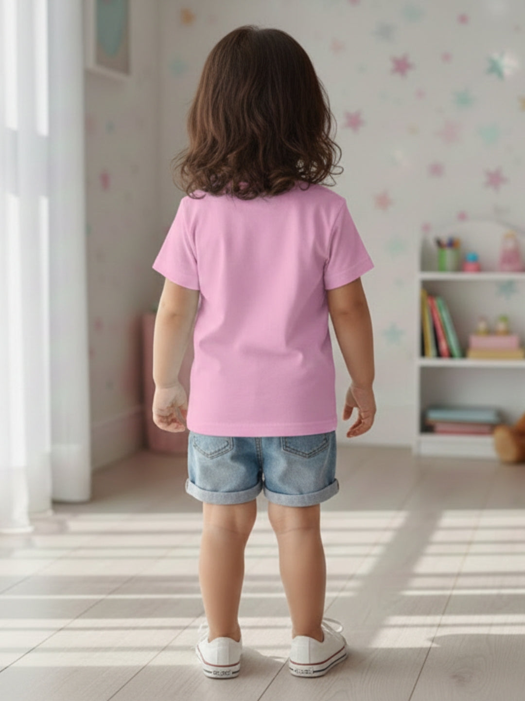 Little Sister Typography Cotton T-Shirt for Kids