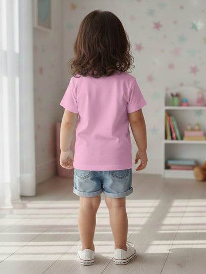 Little Sister Typography Cotton T-Shirt for Kids
