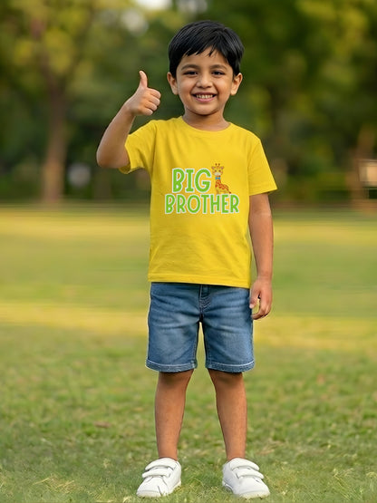 Big Brother Giraffe Kids Cotton T-shirt