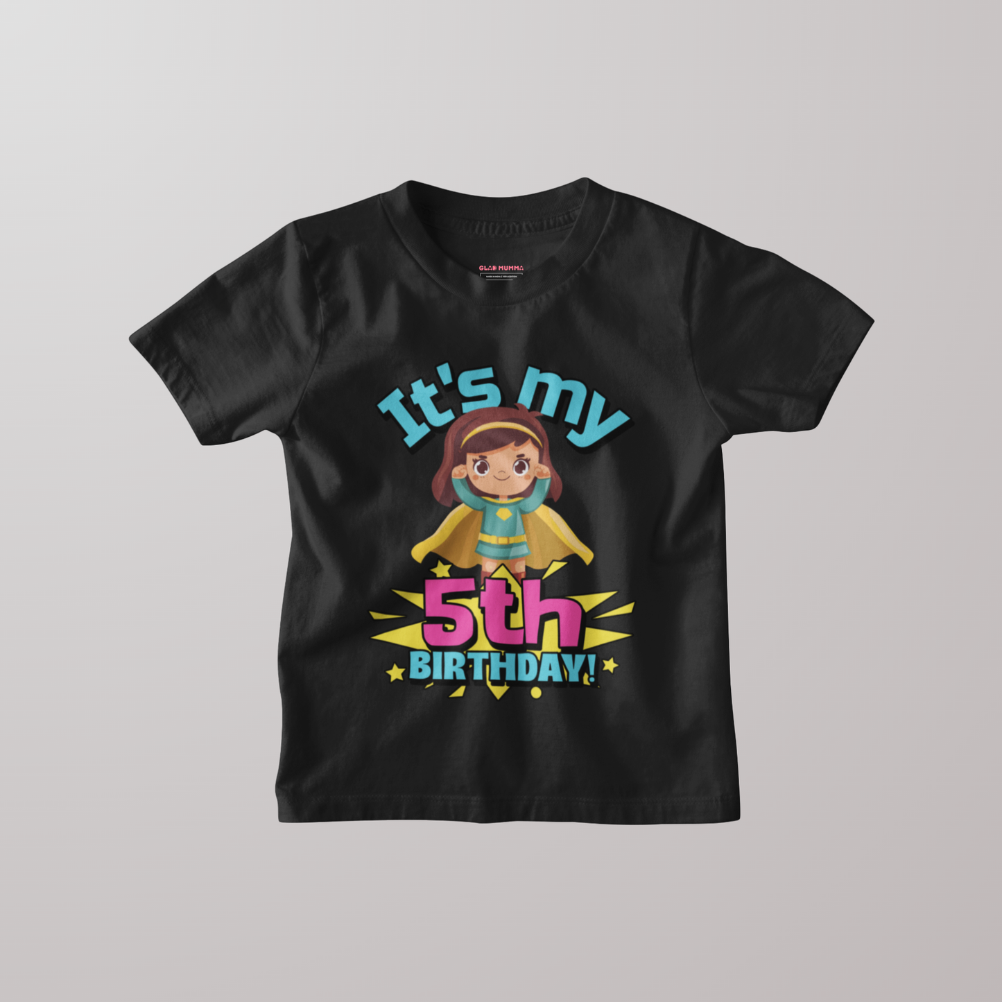 It's My 5th Birthday Supergirl Kids Cotton T-Shirt