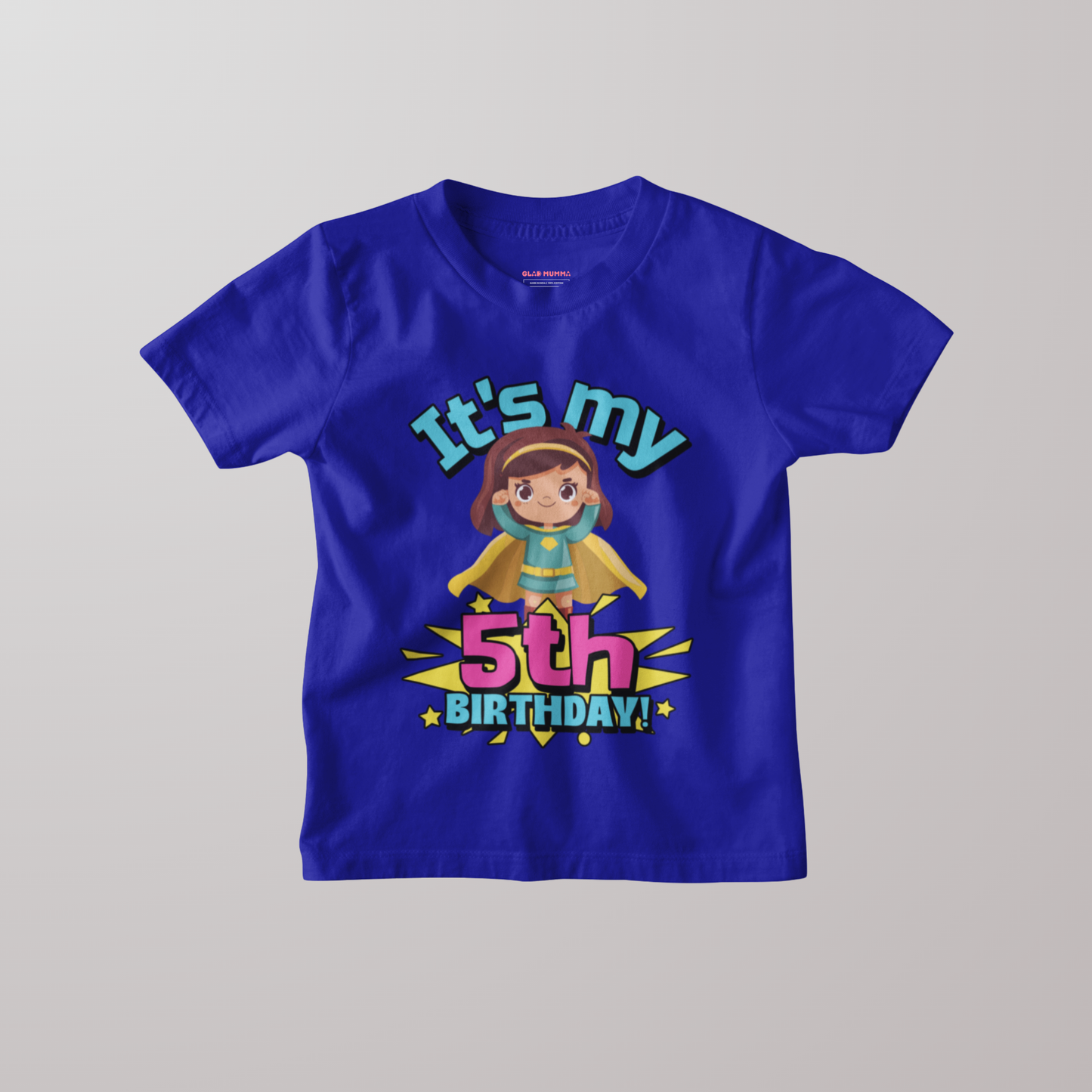 It's My 5th Birthday Supergirl Kids Cotton T-Shirt