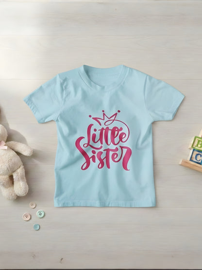 Little Sister Crown Kids Cotton T-Shirt