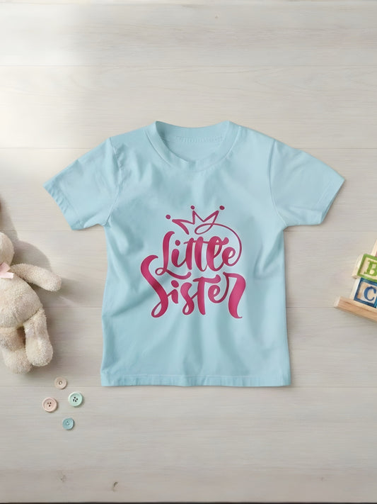 Little Sister Crown Kids Cotton T-Shirt