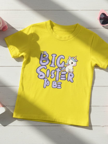 Big Sister To Be Unicorn Kids Cotton T-shirt 🦄