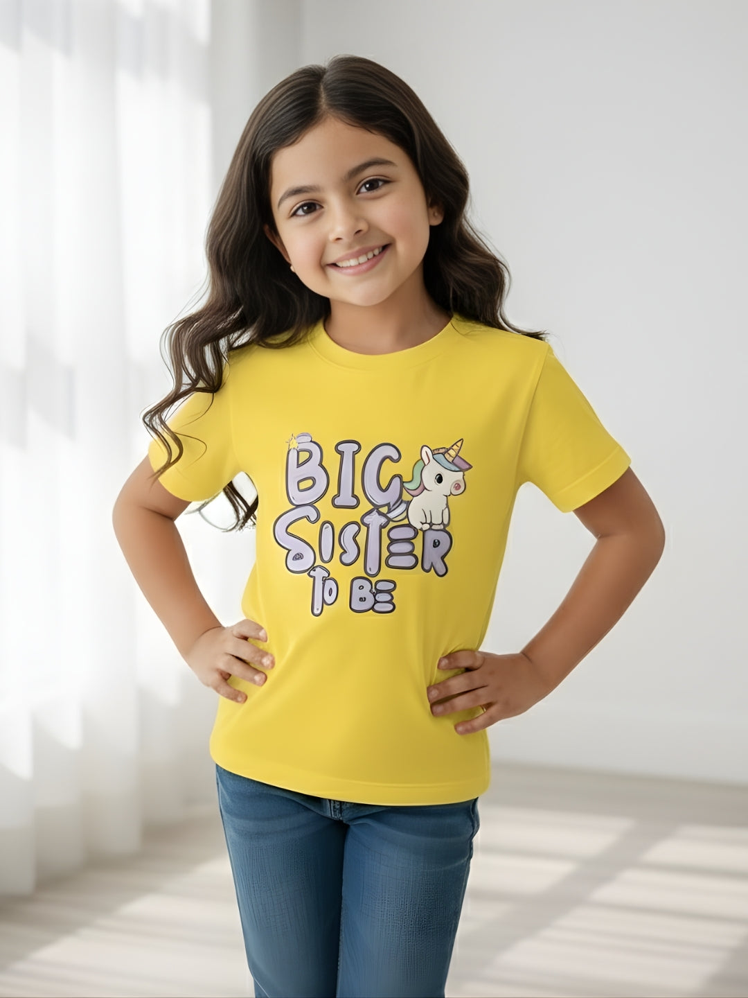 Big Sister To Be Unicorn Kids Cotton T-shirt 🦄