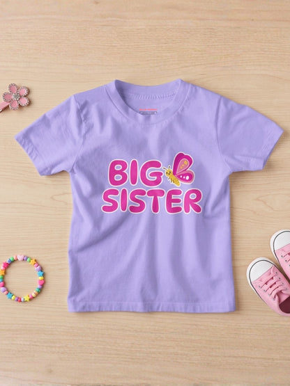 Big Sister Butterfly Kids Cotton T-shirt