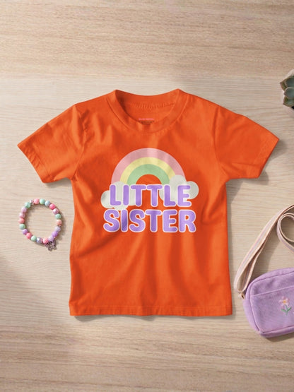 Little Sister Rainbow T-Shirt for Kids