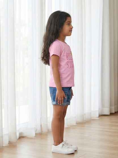 Big Sister Giraffe Print Kids T-shirt