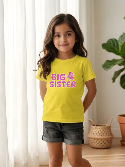 Big Sister Butterfly Kids Cotton T-shirt