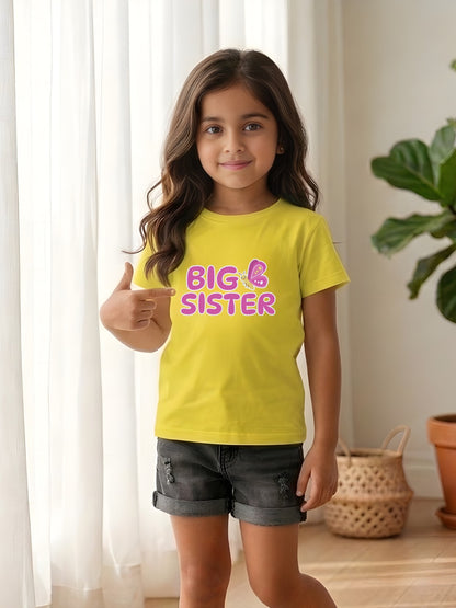 Big Sister Butterfly Kids Cotton T-shirt