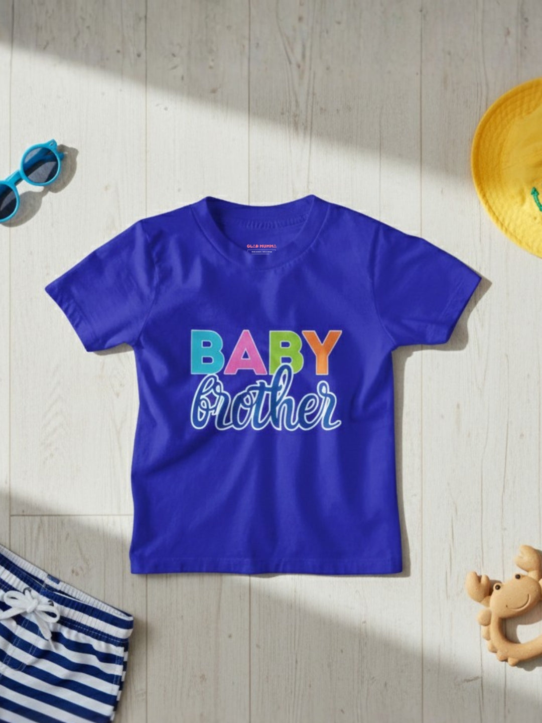 Baby Brother Typography Cotton T-Shirt for Kids