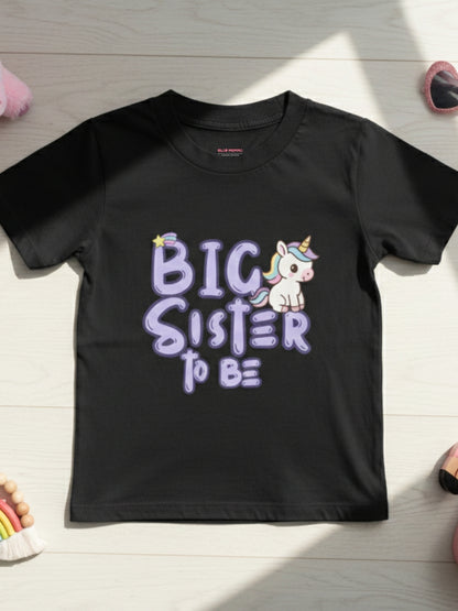Big Sister To Be Unicorn Kids Cotton T-shirt 🦄