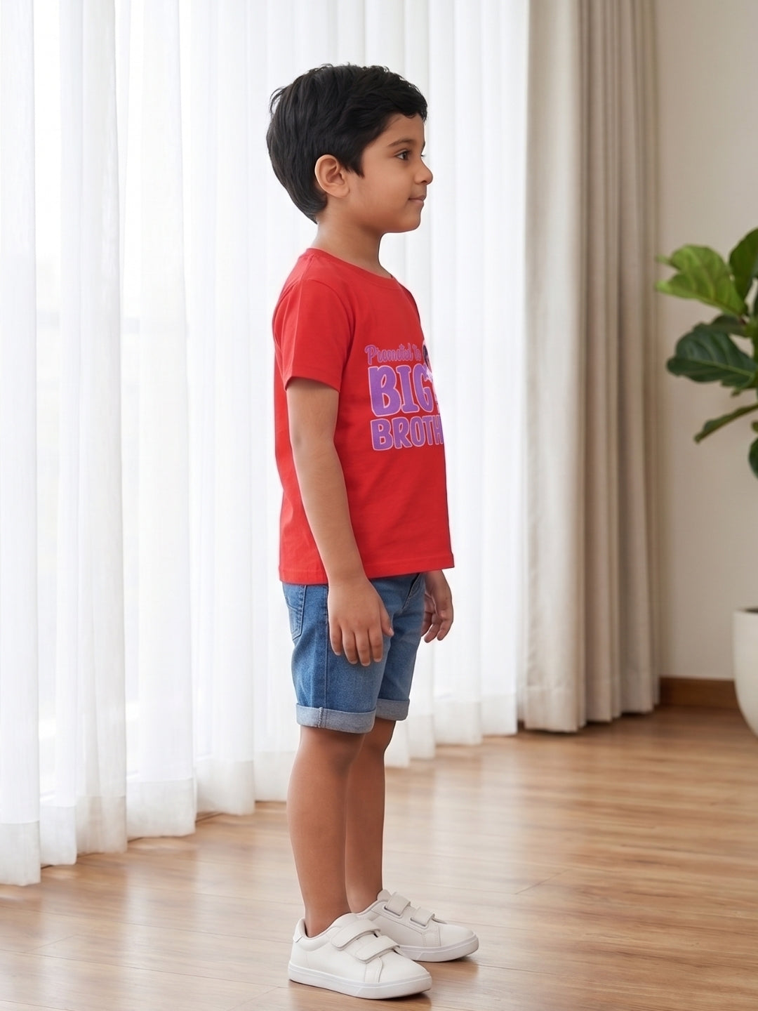 Promoted to Big Brother Astronaut Cotton T-Shirt for Kids
