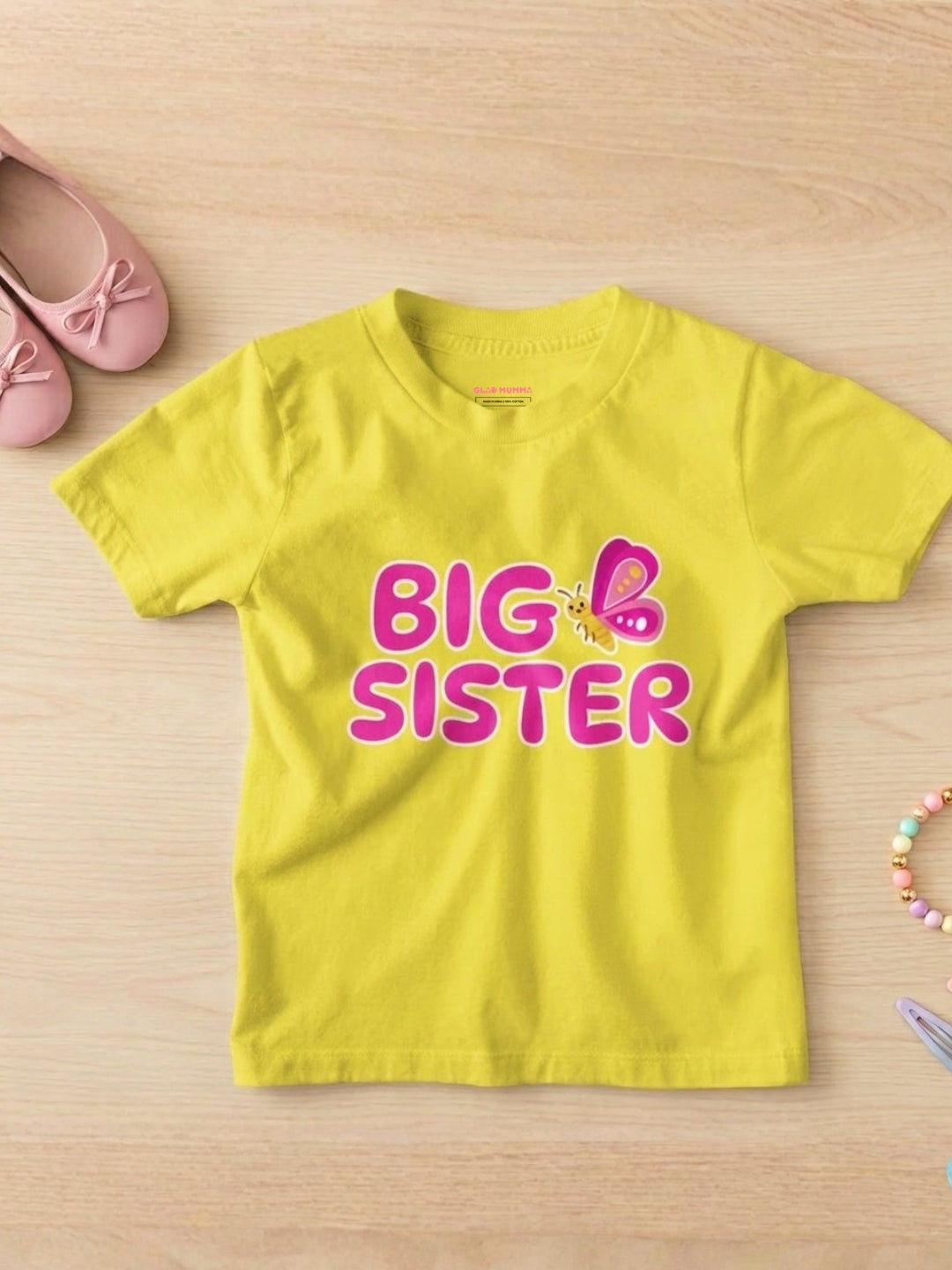 Big Sister Butterfly Kids Cotton T-shirt