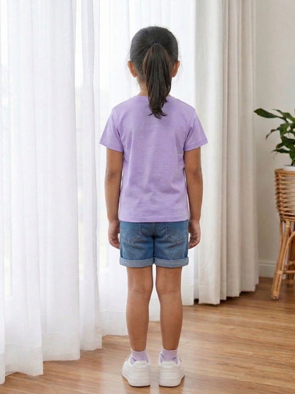 Big Sister Giraffe Print Kids T-shirt