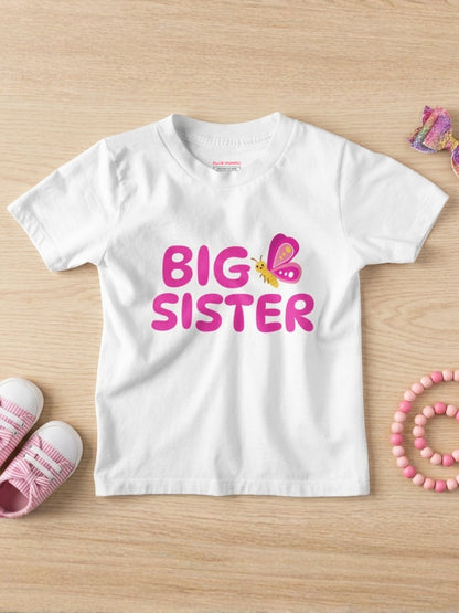Big Sister Butterfly Kids Cotton T-shirt