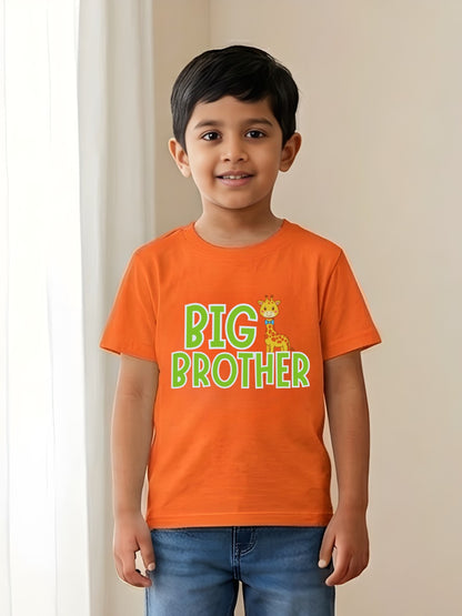 Big Brother Giraffe Kids Cotton T-shirt