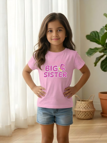 Big Sister Butterfly Kids Cotton T-shirt