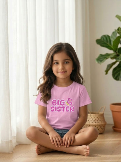 Big Sister Butterfly Kids Cotton T-shirt