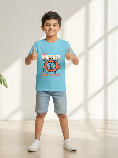 Big Brother Kids Cotton T-Shirt: Lion Design