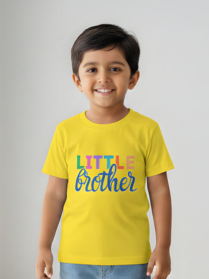 Little Brother Cotton T-Shirt for Kids Boys